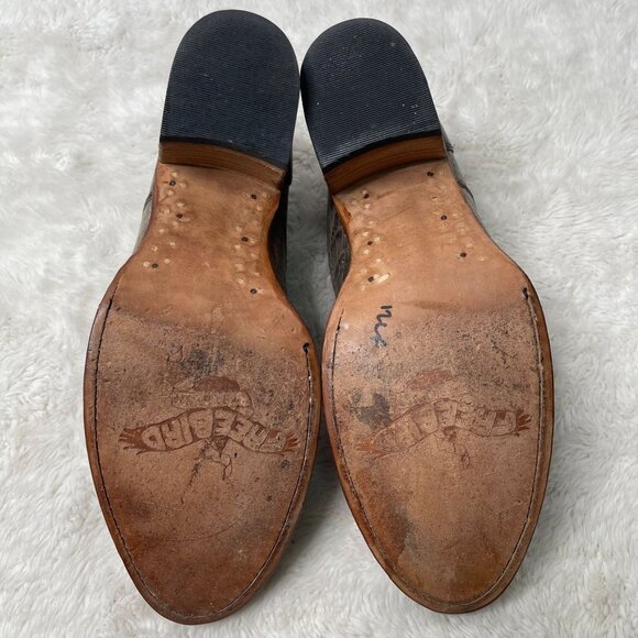 Freebird by Steven Sadie Women's Grey Reptile Print Heeled Boots Shoes Size 10 - Picture 5 of 9